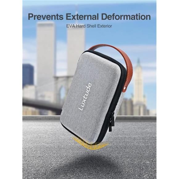 Electronic Organizer Travel Case, Portable Electronics Bag, Pen-Gray - Picture 4 of 6